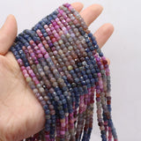 Red Sapphire Cut Faceted Square Loose Beads for Jewelry Making