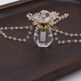 Crystal Perfume Bottle Pendant Charm Necklace Jewelry
