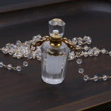 Crystal Perfume Bottle Pendant - Natural Semi-precious Stones
