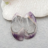 Amethyst Earring Bead 30x14x5mm Natural Semi-precious Stone Jewelry