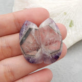 Amethyst Earring Bead 30x14x5mm Natural Semi-precious Stone Jewelry