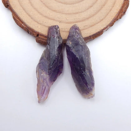 Amethyst Earring Bead 37x10x10mm Natural Gemstone