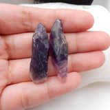 Amethyst Earring Bead 37x10x10mm Natural Gemstone