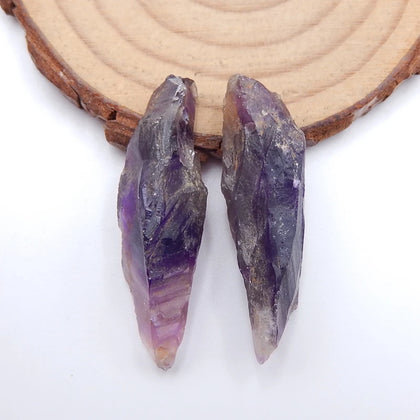 Amethyst Earring Bead 37x10x10mm Natural Gemstone