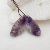 Amethyst Earring Bead 30x15x4mm Natural Semi-precious Stones