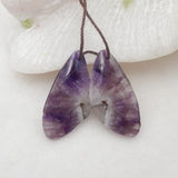 Amethyst Earring Bead 30x15x4mm Natural Semi-precious Stones