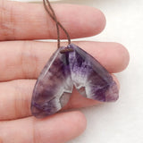 Amethyst Earring Bead 30x15x4mm Natural Semi-precious Stones