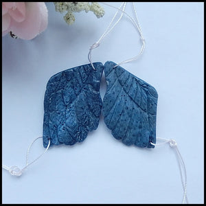 Carved Coral Wing Earrings, Natural Semi-precious Stones, Jewelry Accessories
