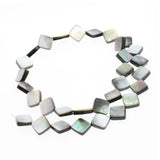 Natural Shell 10x10mm Diagonal Square Loose Beads Polished Jewelry DIY