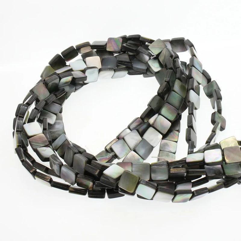 Natural Shell 10x10mm Diagonal Square Loose Beads Polished Jewelry DIY