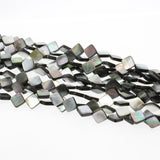 Natural Shell 10x10mm Diagonal Square Loose Beads Polished Jewelry DIY