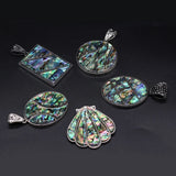 Abalone Shell Geometric Pendant Jewelry Making DIY Necklace Earring Accessorie