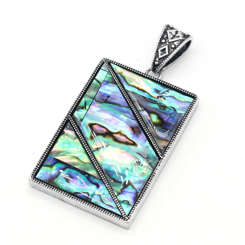 Abalone Shell Geometric Pendant Jewelry Making DIY Necklace Earring Accessorie