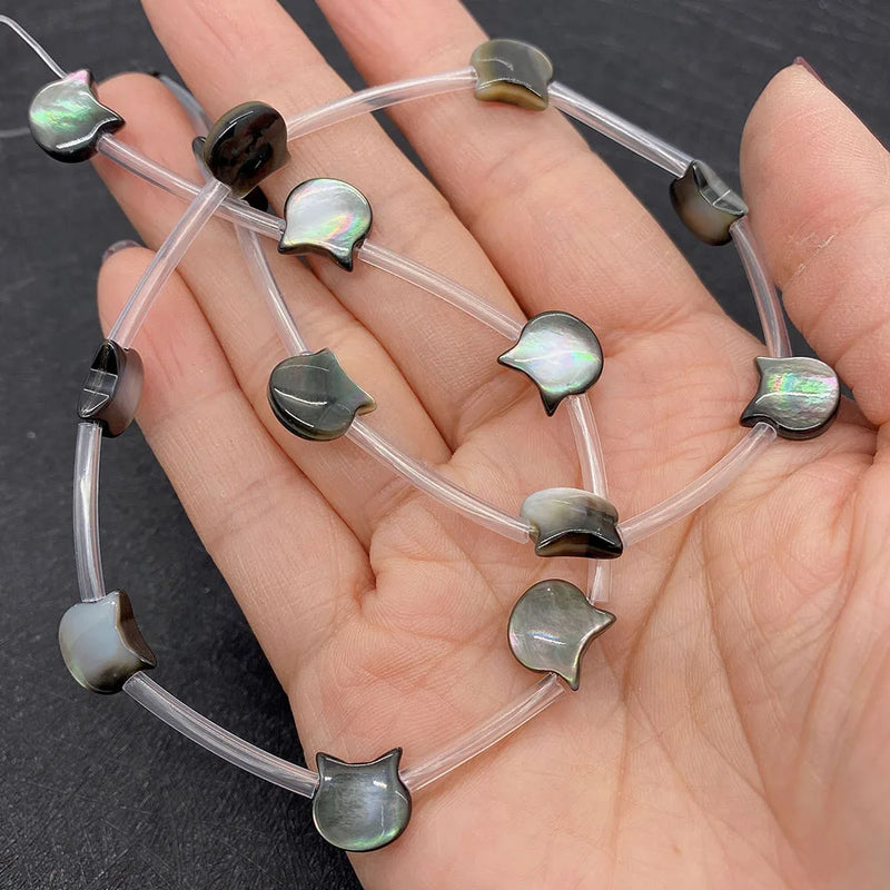 Cat Head Shape Mother Of Pearl Beads for Jewelry Making