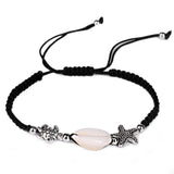 Shell Beads Bracelet Women Starfish Turtle Charm Adjustable Rope Bracelet
