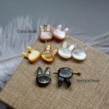 Natural Shell Beads Carved Rabbit Loose Beads