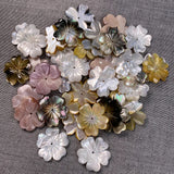 Shell Beads Carved-flowered Mother Of Pearl For DIY Jewelry Making