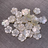 Carved-flowered Mother Of Pearl Shell Beads for Jewelry Making