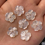Carved-flowered Mother Of Pearl Shell Beads for Jewelry Making