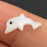 Natural Dolphin Shape Shell Beads 6x14mm