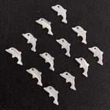 Natural Dolphin Shape Shell Beads 6x14mm