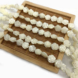 Shell Beads Engraved Rose Flowers Earring Making DIY Vintage Necklace Bracelet