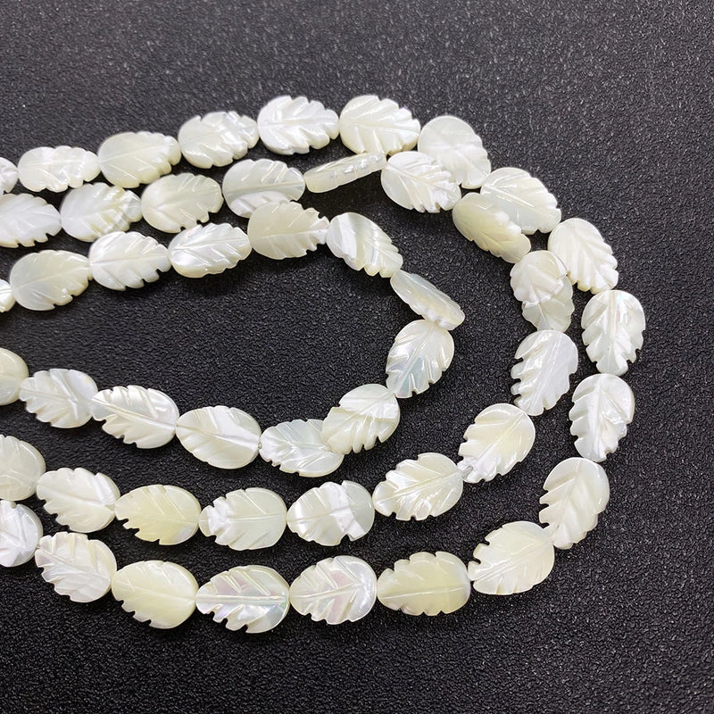 Natural Shell Beads Leaf Shape DIY Jewelry Making