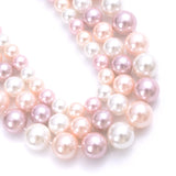Natural Shell Beads Mix Round Shell Pearls Smooth Loose Spacer Bead