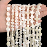Shell Beads Mother of Pearl Evil Eye Heart Cross Spacer Beads