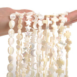 Shell Beads Mother of Pearl Evil Eye Heart Cross Spacer Beads