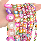 Shell Beads Multicolor Evil Eye Spacer Beads