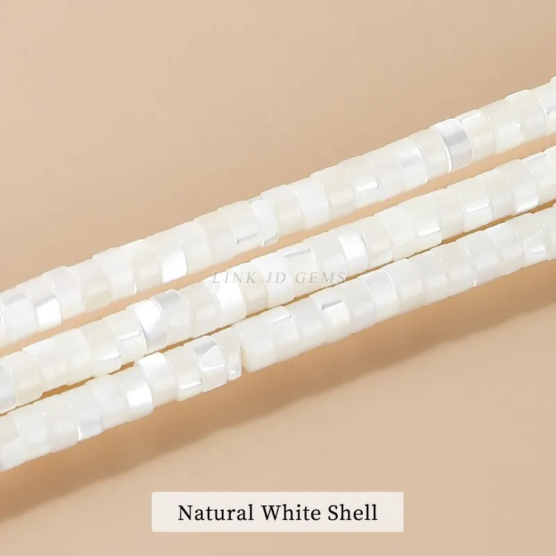 Natural Shell Beads Yellow Spacer Round Chip For Jewelry Making