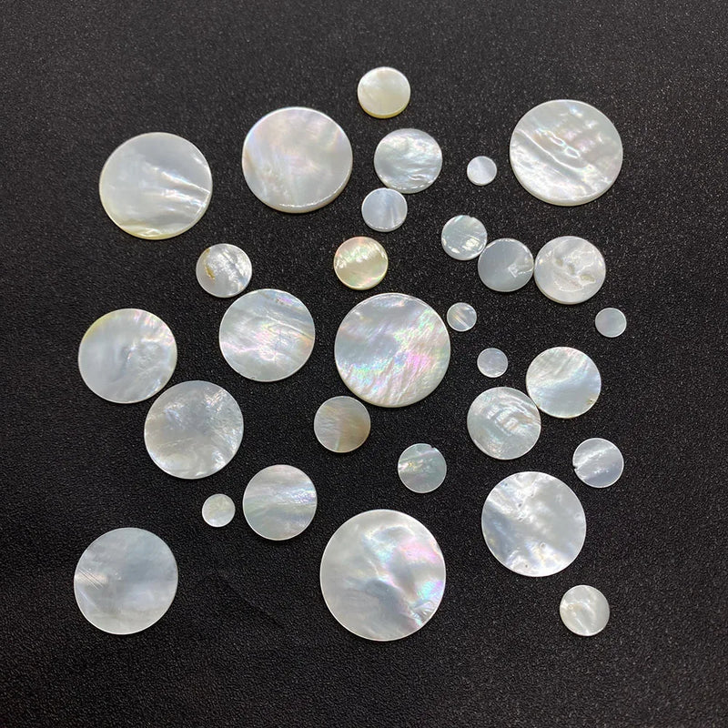 Natural Shell Beads Round Disc Charm Necklace DIY Jewelry Accessories