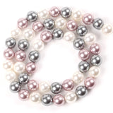 Gray Pink Shell Beads Round Beads For Jewelry Making Diy Necklace Bracelet