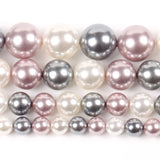 Gray Pink Shell Beads Round Beads For Jewelry Making Diy Necklace Bracelet