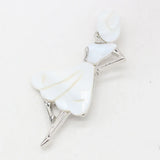 Natural Shell Pendant Charms Brooch Pin DIY Jewelry Making 37x80mm