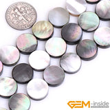 Natural Shell Rainbow Beads For Jewelry Making, 15 inch Strand
