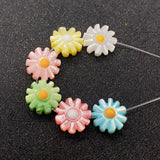 Shell Colored Sun Flower Beads 10-12mm Daisy Spacer Charm DIY Jewelry