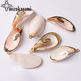Shell Conch Spiral Charms Pendant Earrings Ornaments DIY Jewelry 10pcs/lot