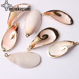 Shell Conch Spiral Charms Pendant Earrings Ornaments DIY Jewelry 10pcs/lot