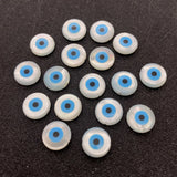 Natural Shell Devil's Eye Evil Eye Round Beads Charm DIY Jewelry