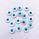 Natural Shell Devil's Eye Evil Eye Round Beads Charm DIY Jewelry