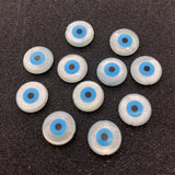 Natural Shell Devil's Eye Evil Eye Round Beads Charm DIY Jewelry