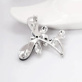 Shell Dragonfly Brooches Alloy Couple Animal Brooch Pins H1302