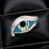 Shell Eye Brooch Women Collar Pin Dress Coat Accessories