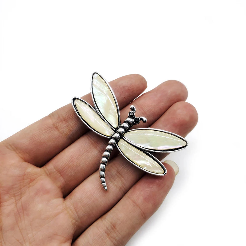 Abalone Shell Dragonfly Pendant Necklace Bracelet