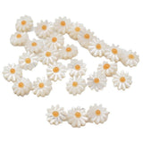 Natural Shell Flower Beads Yellow Heart Sunflower Small Daisy Shell Beads