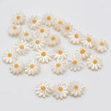Natural Shell Flower Beads Yellow Heart Sunflower Small Daisy Shell Beads