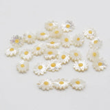 Natural Shell Flower Beads Yellow Heart Sunflower Small Daisy Shell Beads