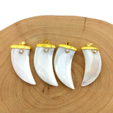 Shell Pendant CZ Paved Sea Beach with Pearl - Necklace DIY